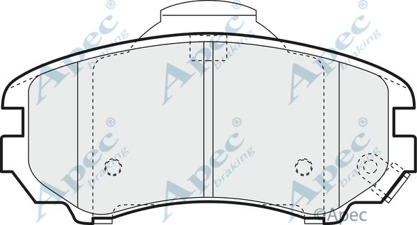 APEC BRAKING Bremžu uzliku kompl., Disku bremzes PAD1384